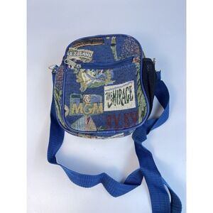 Vintage NYC New York City Tapestry Crossbody Bag Y2K Multi Pocket Tourist Purse